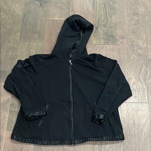 Black Hooded Zip-Up Jacket